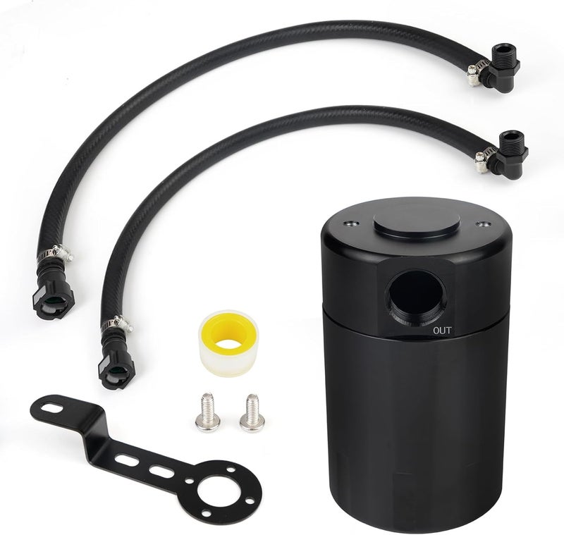 BHB Store Oil Catch Can Compatible with Chevy Silverado 2014-2018 & GMC Sierra 1500/Tahoe/Suburban/Yukon 2015-2020 & Escalade 2015-2019 3oz Oil Separator - Image 1
